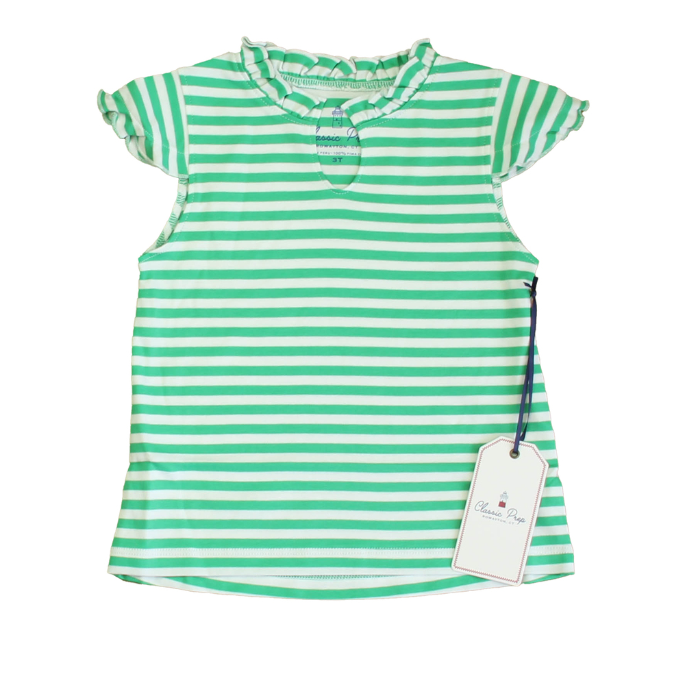 Classic Prep Girls Blarney | Bright White T-Shirt size: 2-5T